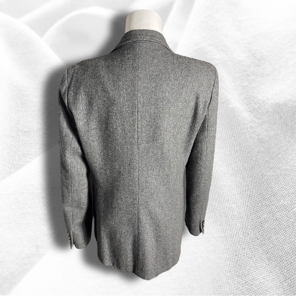 Vintage Chaus Lined 2 Button Boxy Classic Wool Blend Blazer Size 13/14 Gray - Picture 3 of 10